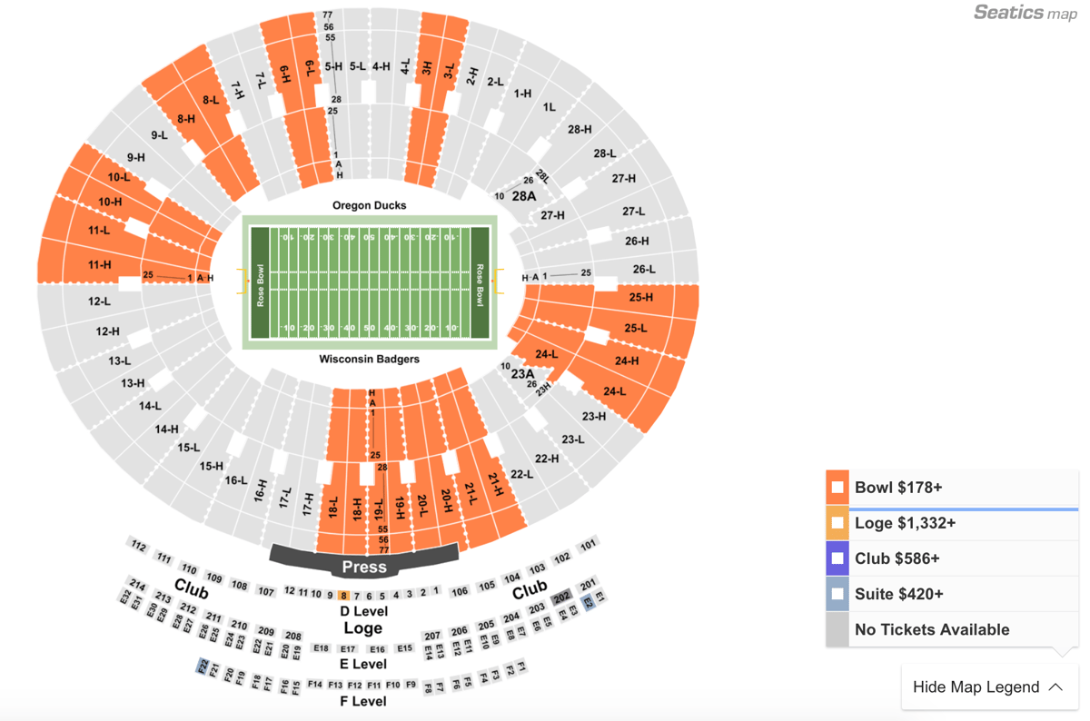 How To Find The Cheapest Rose Bowl Tickets (Oregon vs Wisconsin)